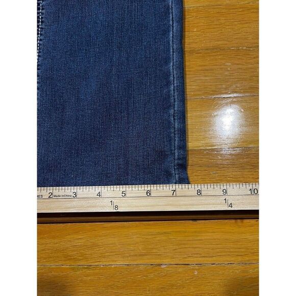 D'Mode Jeans Womens Size 9 Blue Mid Rise Straight Embellished Demin Grunge Punk - Picture 6 of 8